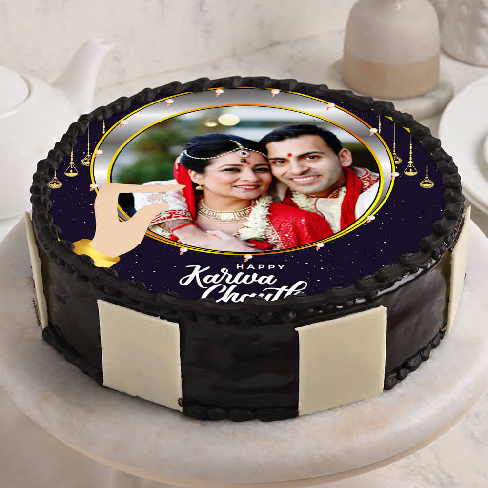 Happy Karwa Chauth Photo Cake