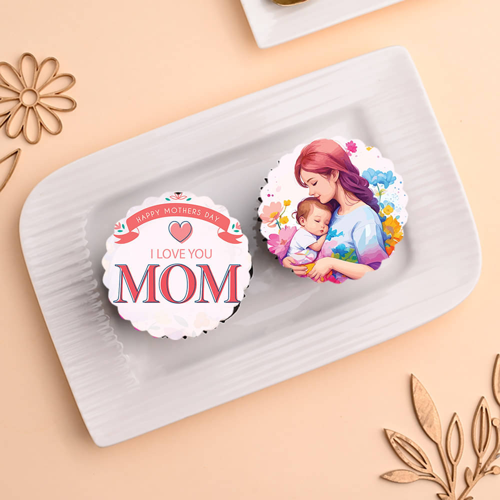 Cupcakes Of Love For Mom Happy Mothers Day Cupcakes 2 Pieces