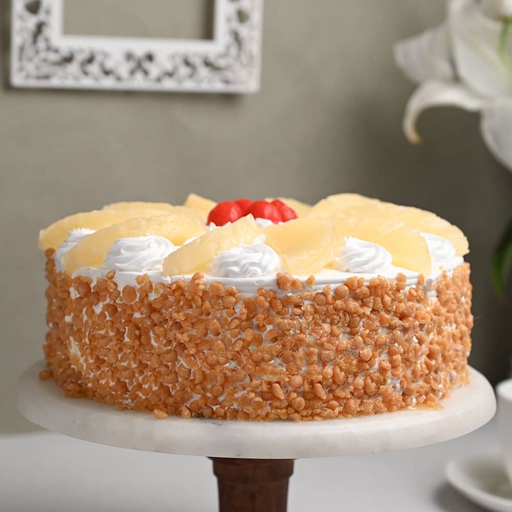 Front View of Hawaiian Pineapple Cake