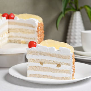 Sliced View of Hawaiian Pineapple Cake