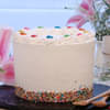 Lateral View of Rainbow Gems Pinata Cake