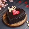 Womens Day Choco Heart Shaped Cake