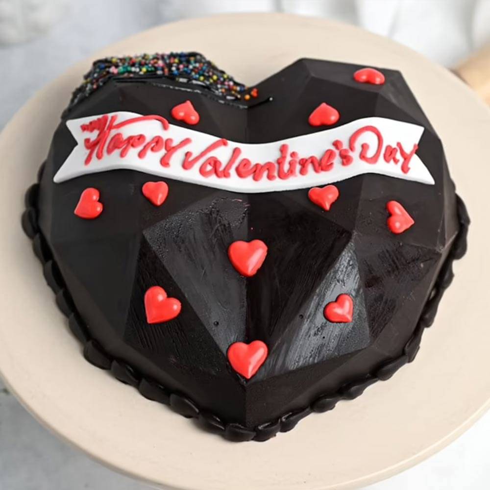 40+ Cute Simple Birthday Cake Ideas : Heart-Shaped Cake