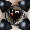 Top View of Heart-Shaped Chocolate Bomb Cake