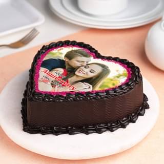 Heart Shaped Photo Cake