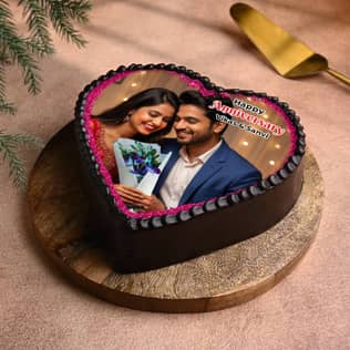 Heart Shaped Photo Cake Heart Shaped Photo Cake