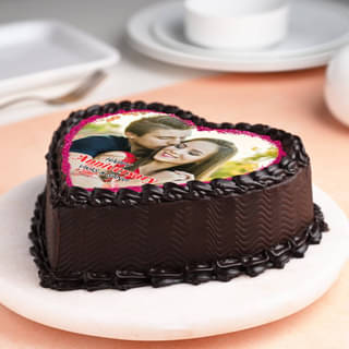 Heart Shaped Photo Cake