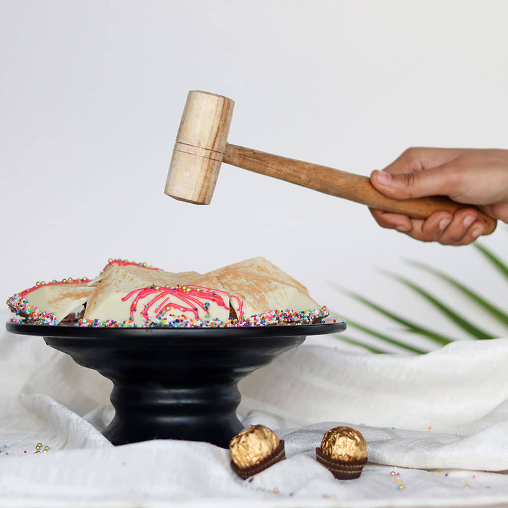 Chocolate Vanilla Heart Shape Pinata Cake Heart Shaped Pinata Cake