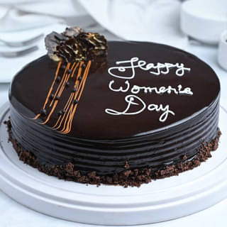 Front View Chocolate Cake for Womens Day