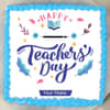 Top View of Happy Teachers Day Poster Cake
