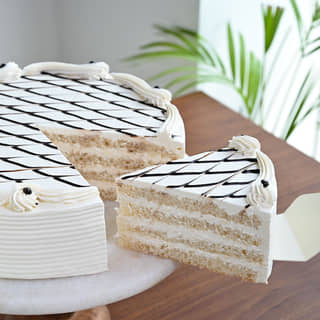 Sliced View of Irish Delight - Irish Coffee Cream Cake