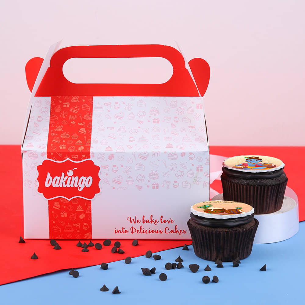 Janmashtami Poster cupcakes Janmashtami Chocolate Butter Cupcakes Online