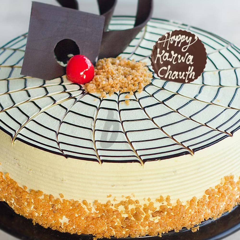 Karwa Chauth Butterscotch Cake