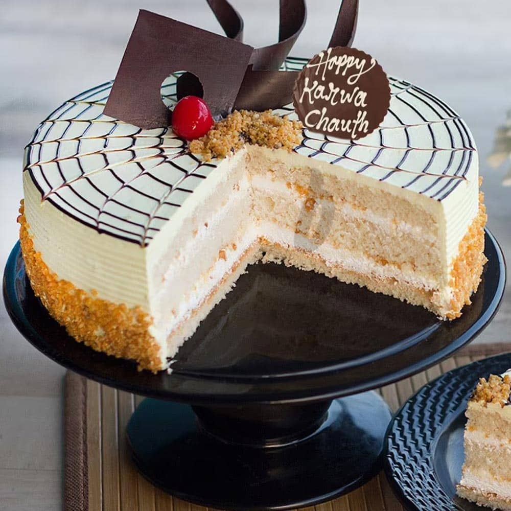 Karwa Chauth Butterscotch Cake