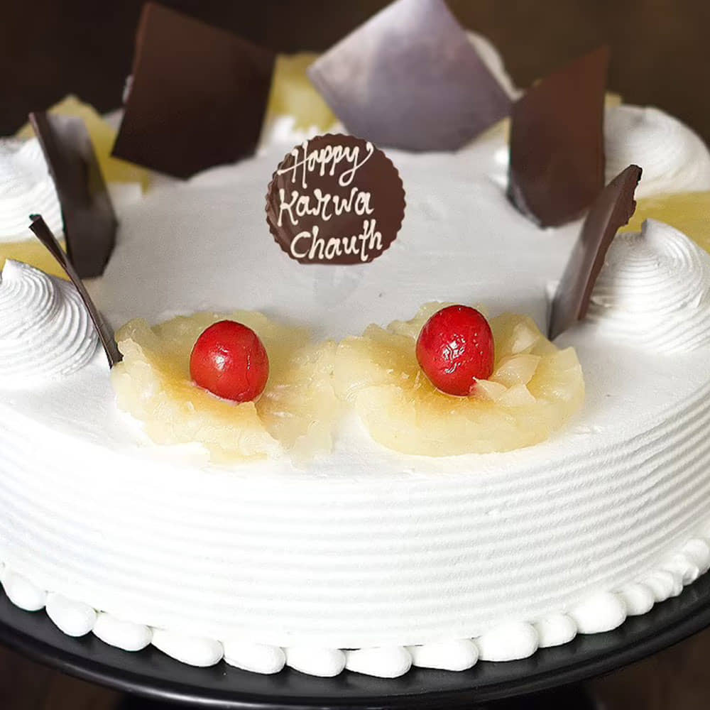 Karwa Chauth Pineapple Cake