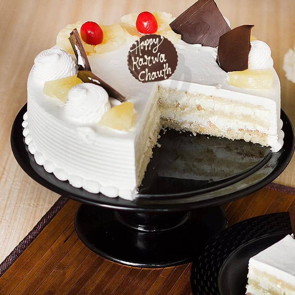 Karwa Chauth Pineapple Cake