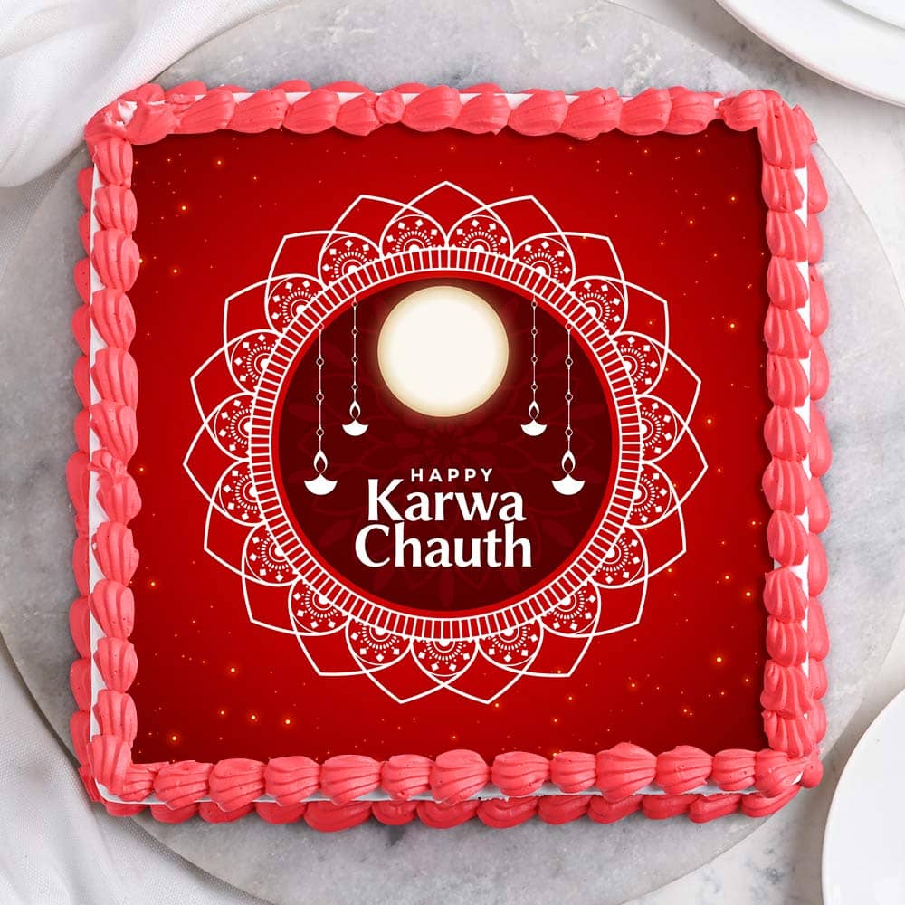 Karwa Chauth Poster Cake Karwa Chauth Poster Cake