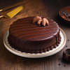 Top View of Chocolate Truffle Cake