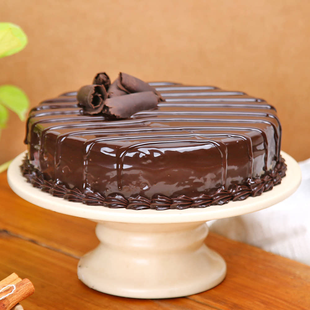 Side View of Chocolate Truffle Cake