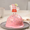 Front View of Peppa Pig Pull Me Up Strawberry Cake