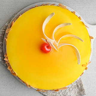 Top View of Mango Cake