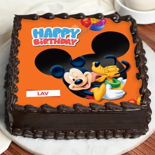Mickey Mouse Birthday Poster Cake