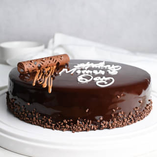 Side View of Mothers Day Chocolate Truffle Cake Online