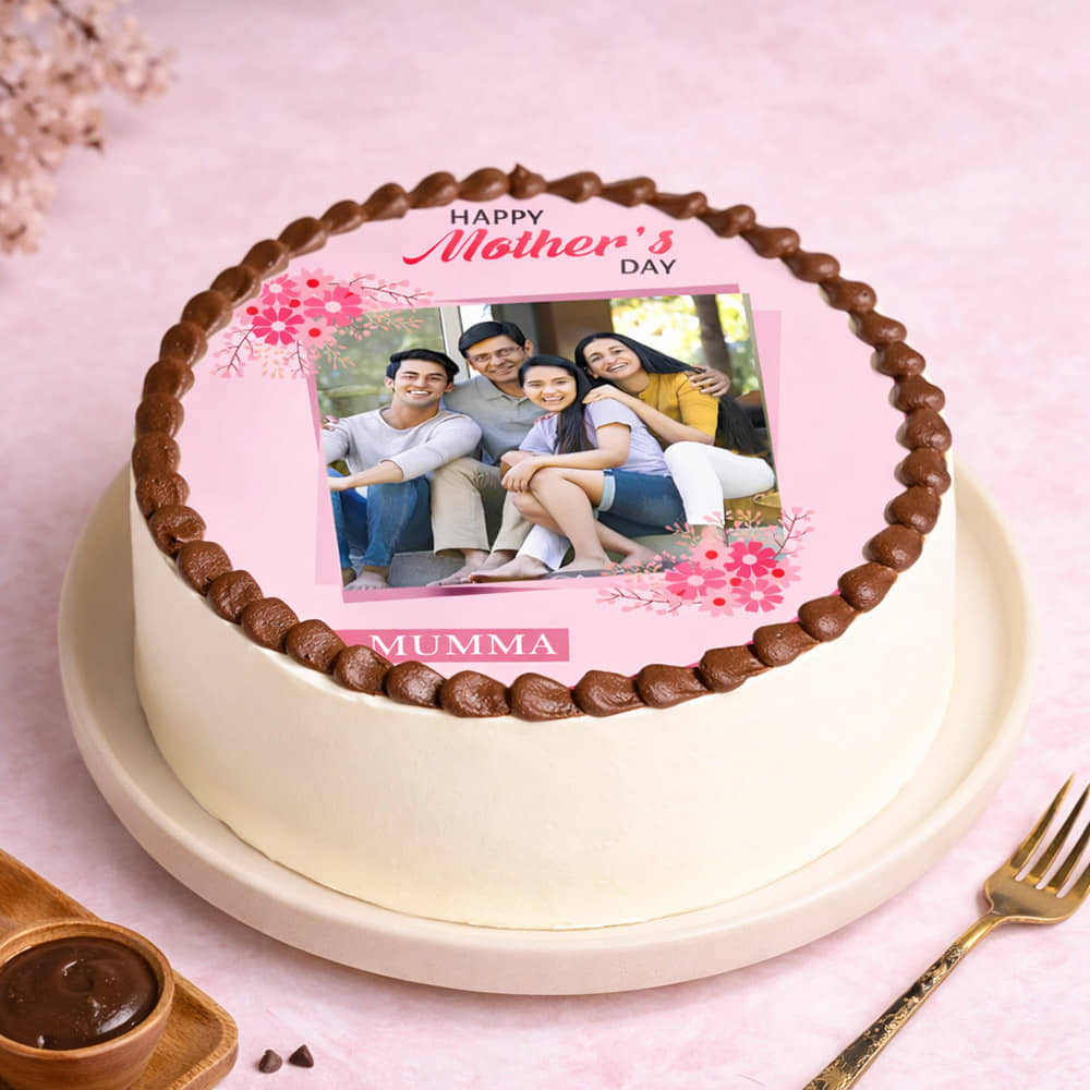 Mothers Day Photo Cake for Mom