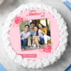 Top View of Mothers Day Photo Cake for Mom