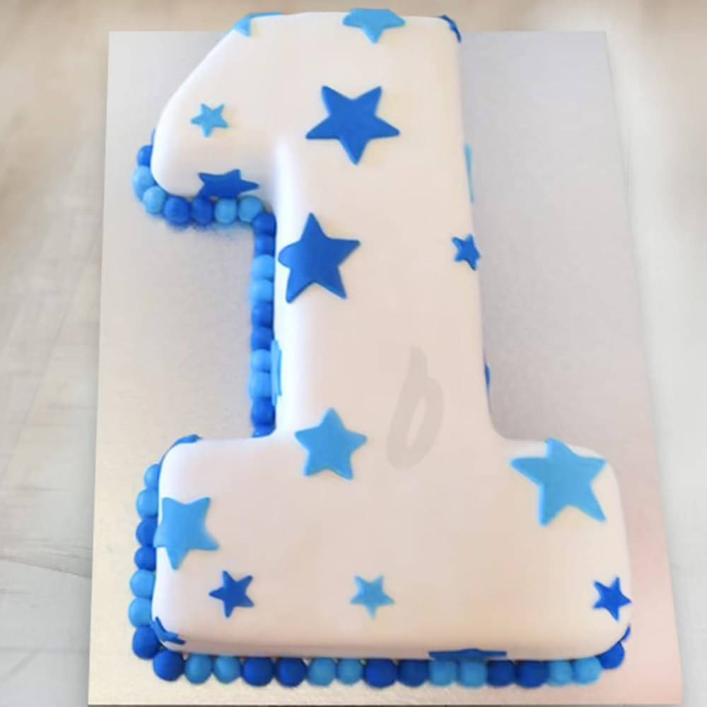 Number 1 Cake for First Anniversary and Birthday Celebration