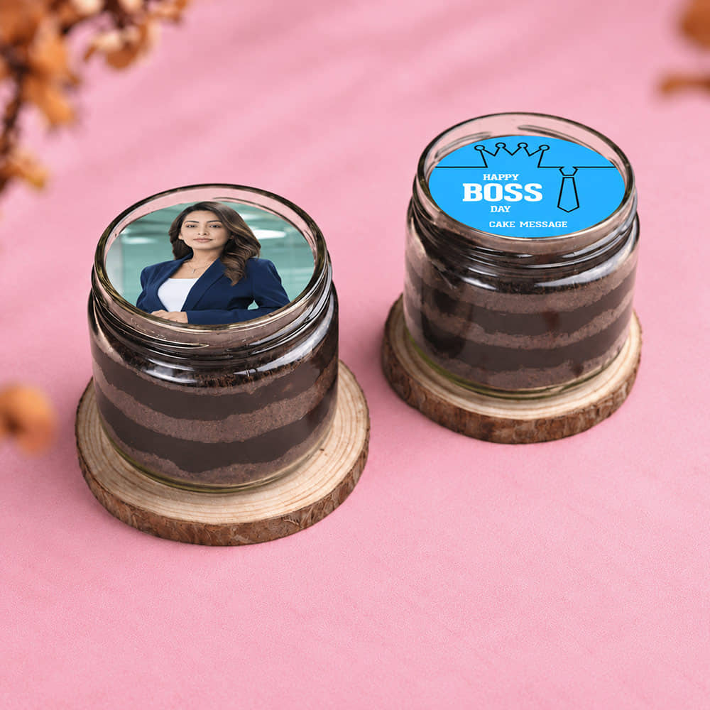 Photo Jar Cakes For Boss