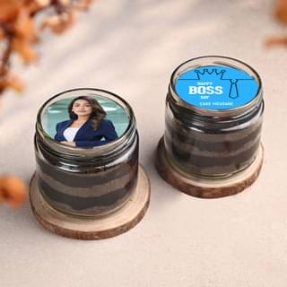 Photo Jar Cakes For Boss