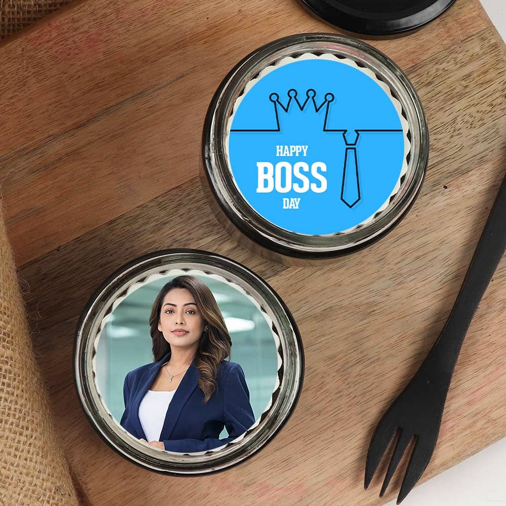 Photo Jar Cakes For Boss