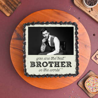 Side view of Custom Best Bro Cake