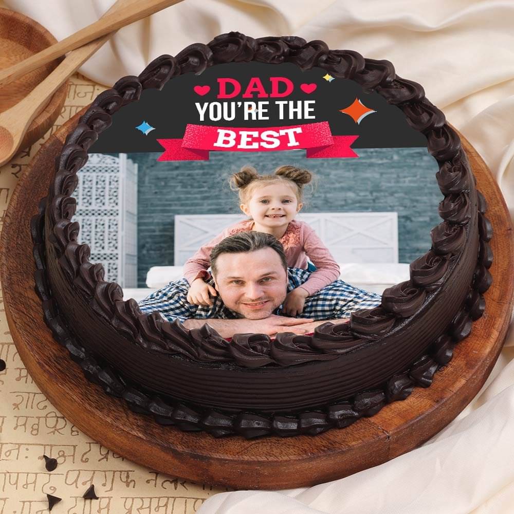 Best Dad Photo Personalised Cake