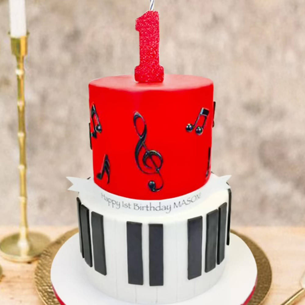 Piano theme cake - chocobee