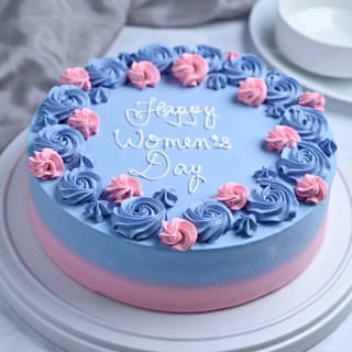 Pink Coral Strawberry Cake for Womens Day