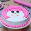 Pink Cream Themed Cake - Pinky Smiley Cake