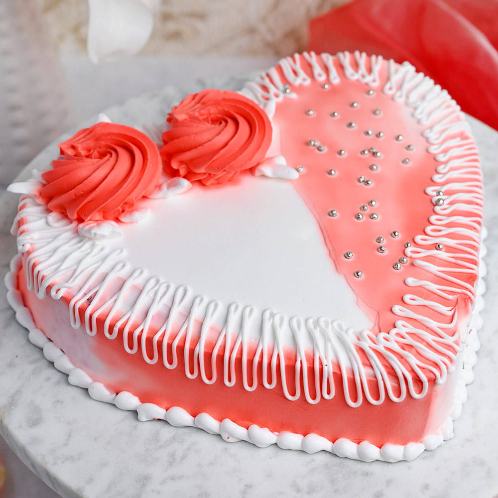 IVORY VINTAGE HEART CAKE - Rashmi's Bakery-hdcinema.vn