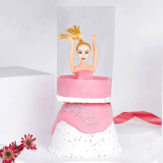 Pink Pull Me Up Barbie Cake 1 Kg