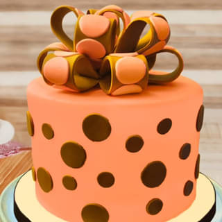 Polka Fondant Loop Cake For Girls
