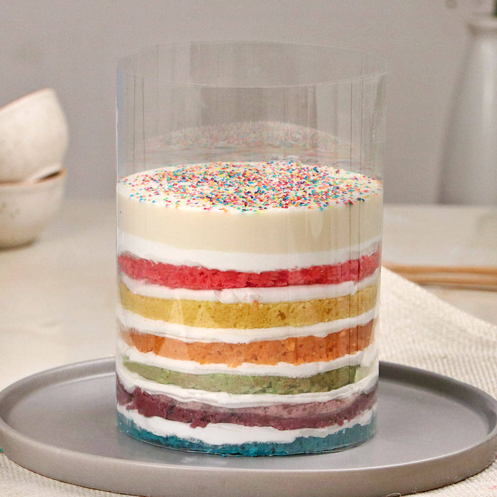 Buy Rainbow Flowing Pull me Up CakeRainbow Pull me up Cake