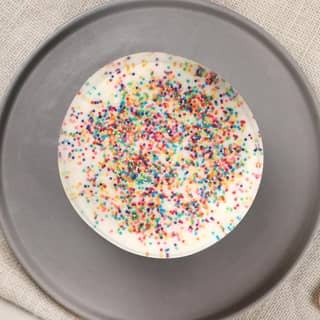 Top View of Rainbow Pull me up Cake