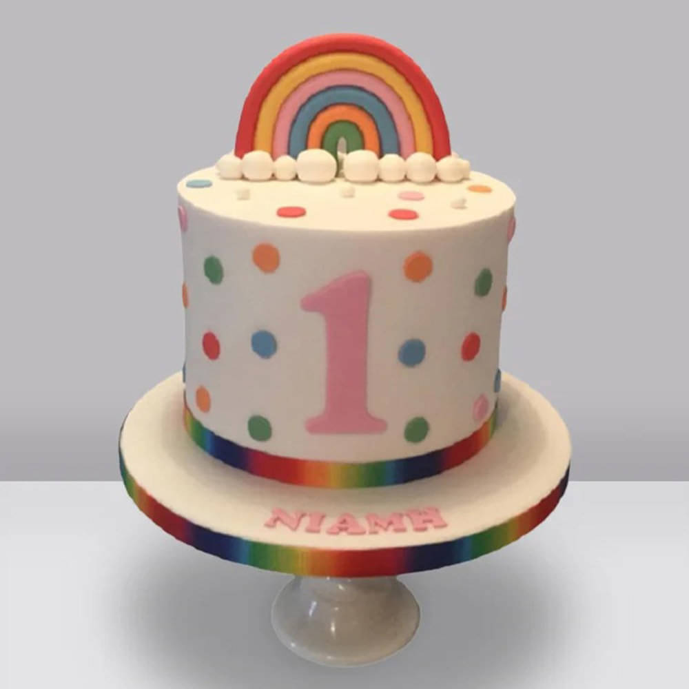 Rainbow Cake Recipe | How To Make A Rainbow Cake | Baking Mad