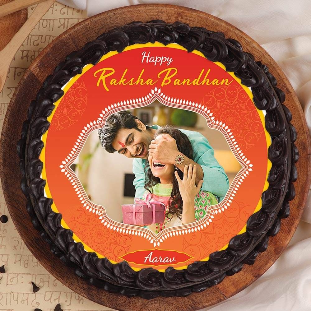 Wishing Tree Rakhi And Mini Moustache Cake: Gift/Send Rakhi Gifts Online  JVS1261641 |IGP.com