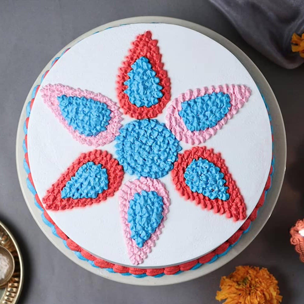 Top View of Vanilla Tyohar Special Cake