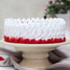 Side View of Creamy Red Velvet Cake