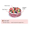 Red Velvet Fruit Cake with ingredients