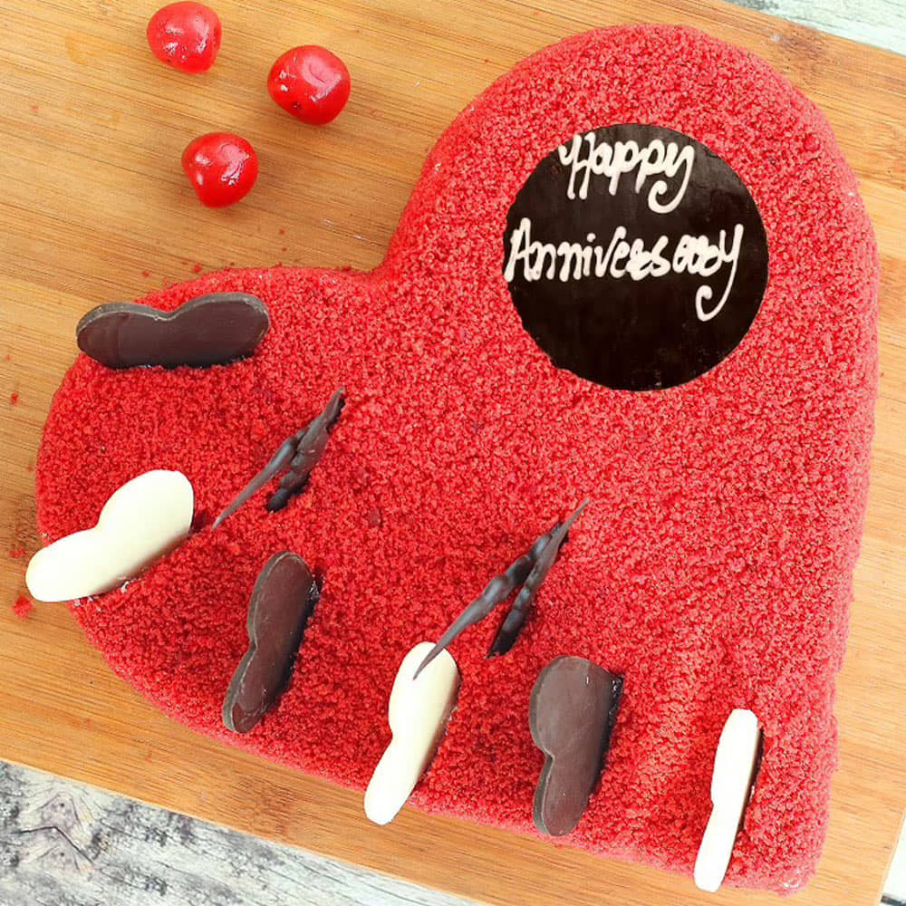Red Velvet Heart Shaped Cake Red Velvet Heart Shaped Anniversary Cake