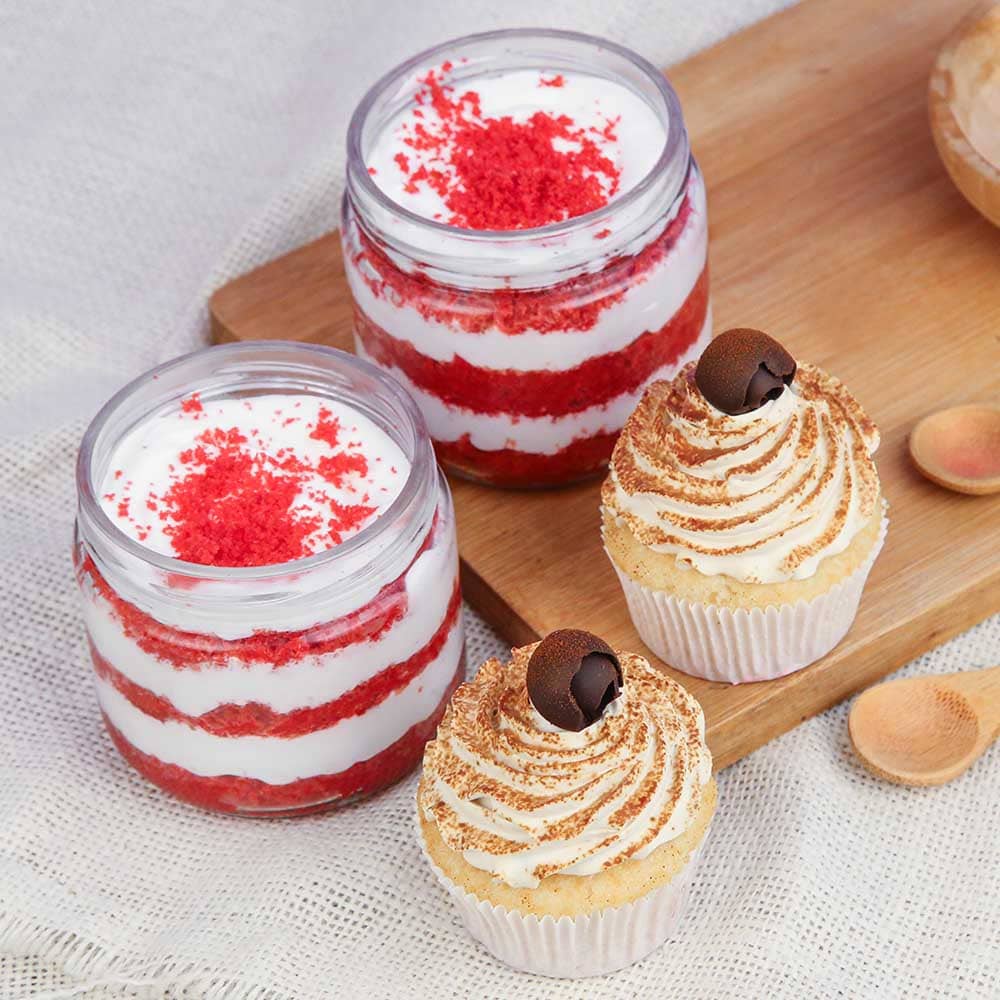 Red Velvet Jar Cake 200 ml N Coffee Cupcake Red Velvet Jar Cake 200 ml N Coffee Cupcake